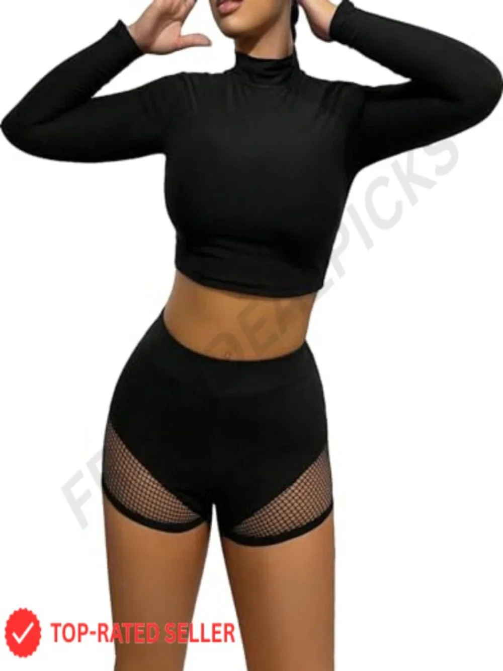 High Waisted Ruched Butt Lifting Shorts with Mesh Contrast Sheer